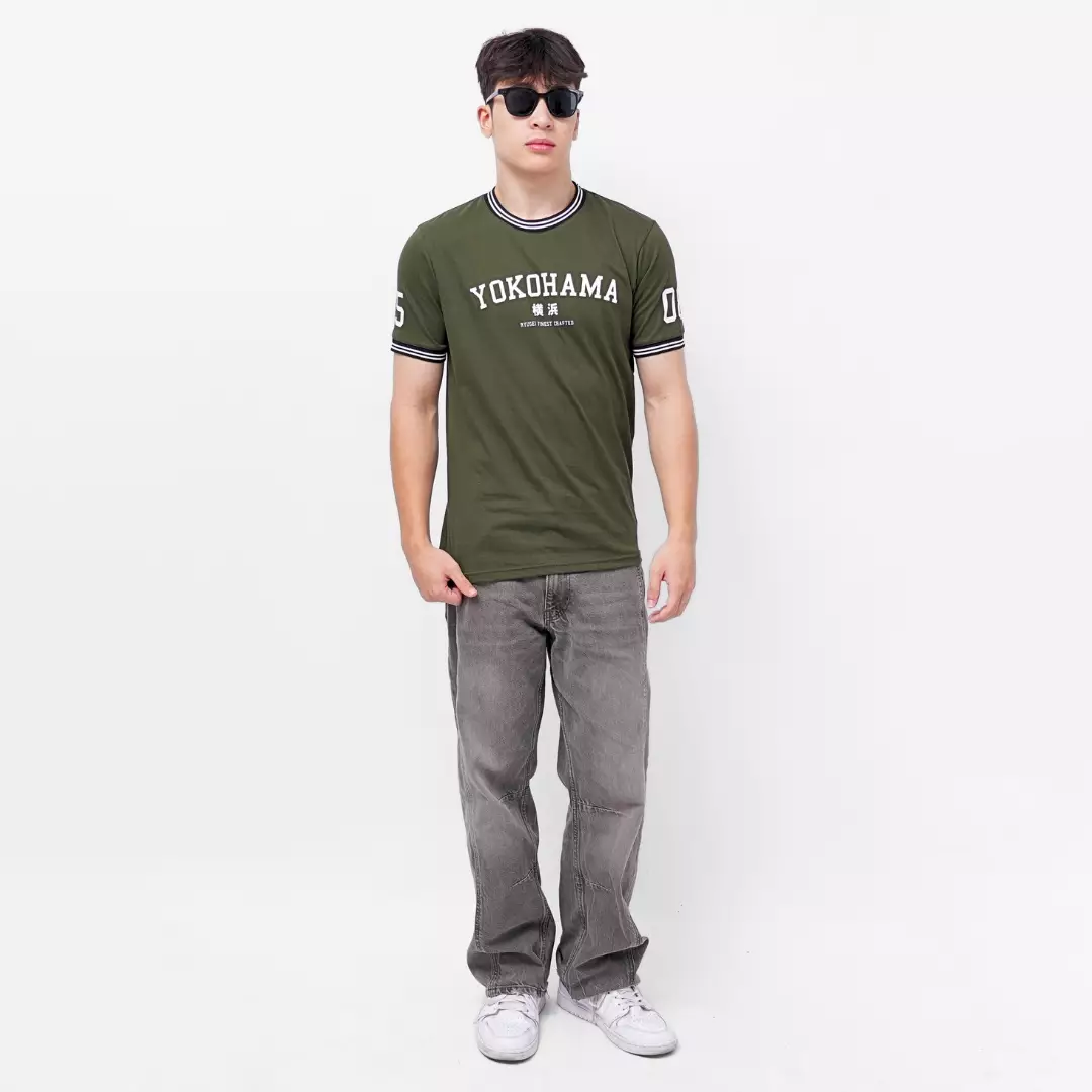 Ryusei Kaos Pria Yokohama Olive