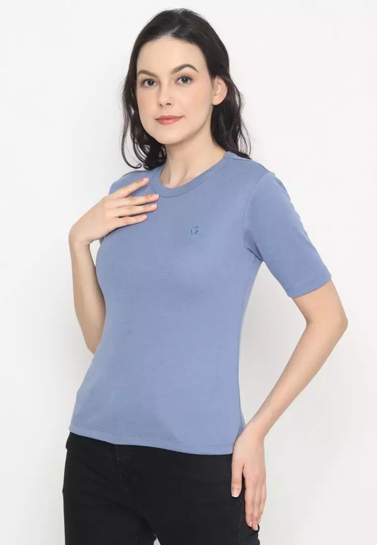 MATSUDA Kaos Wanita T Shirt Katun Flora