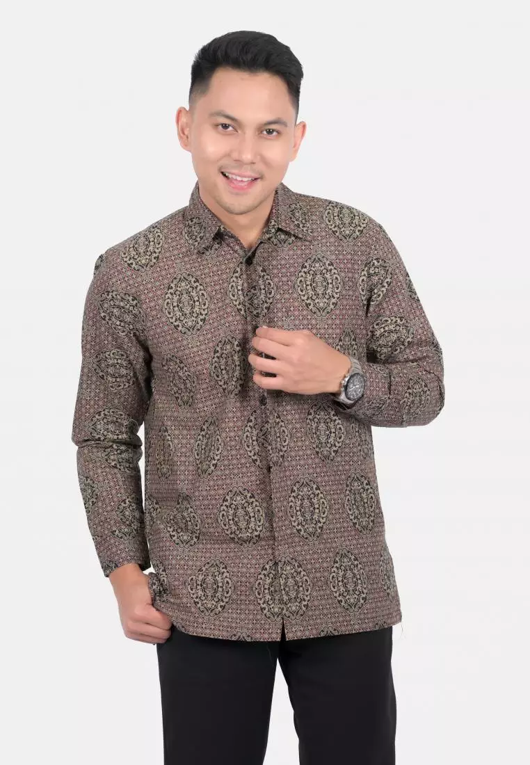 kemeja batik pria lengan panjang KAUNG HALUS SH43