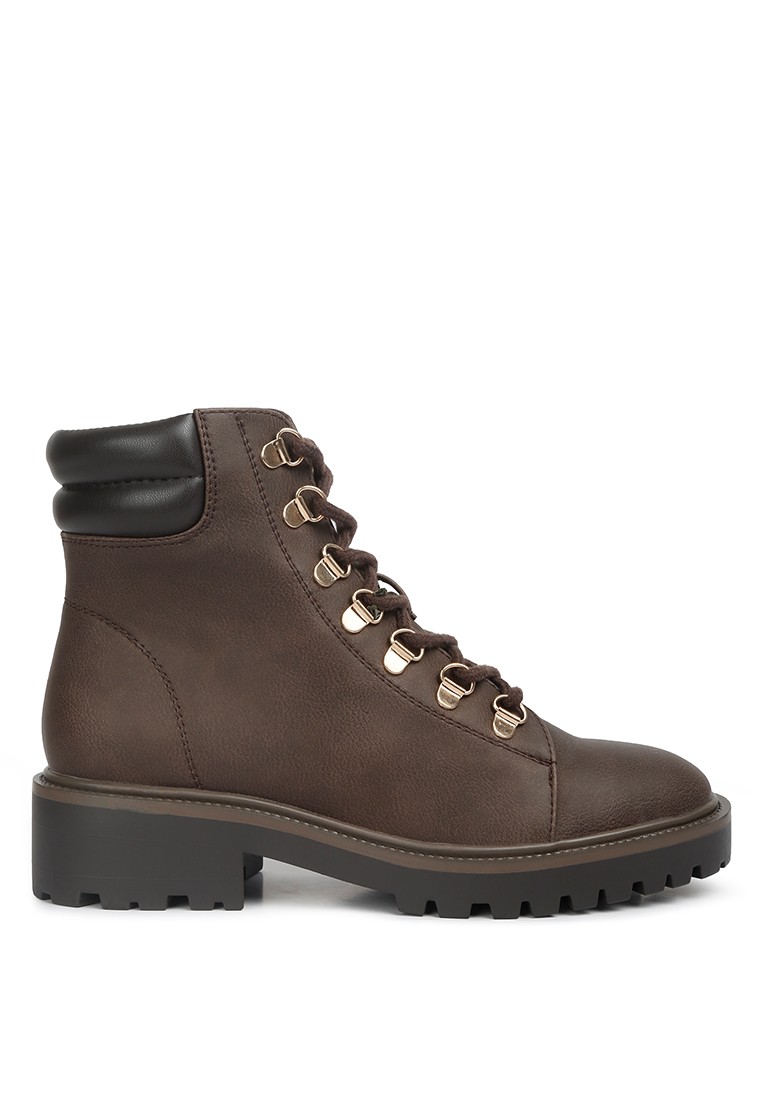 Chocolate Smooth lace-Up Boot