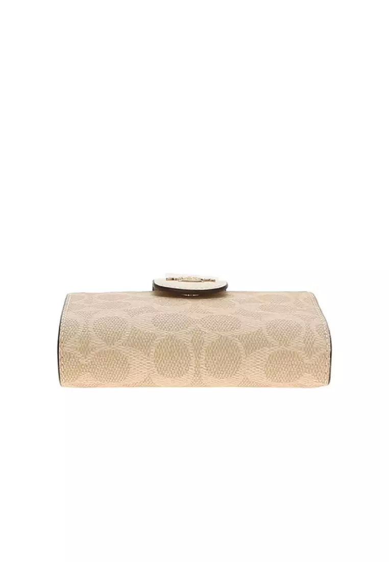 Medium Corner Zip Wallet In Signature Canvas CW786