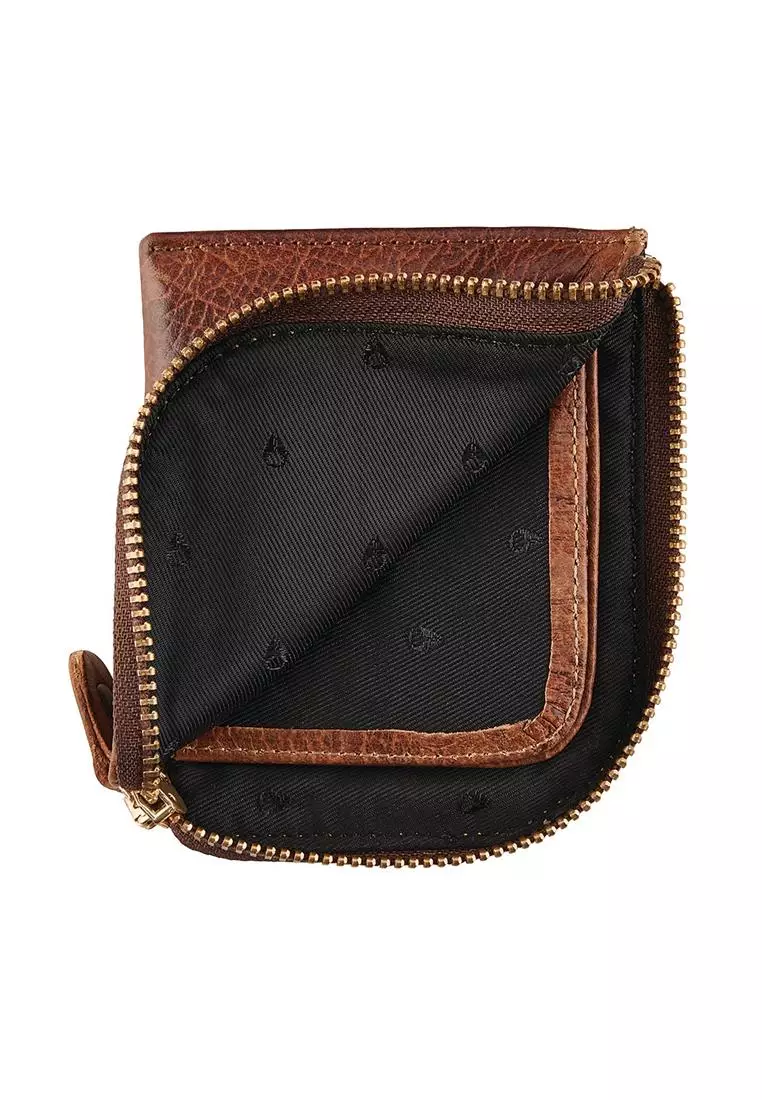 Buy Nixon Bayside Curved Zip Wallet - Brown (C2410400) 2024 Online | ZALORA