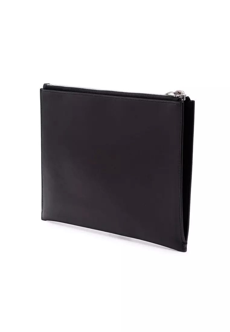 Buy Saint Laurent Pre-Loved Saint Laurent Leather Multi Patch Zip