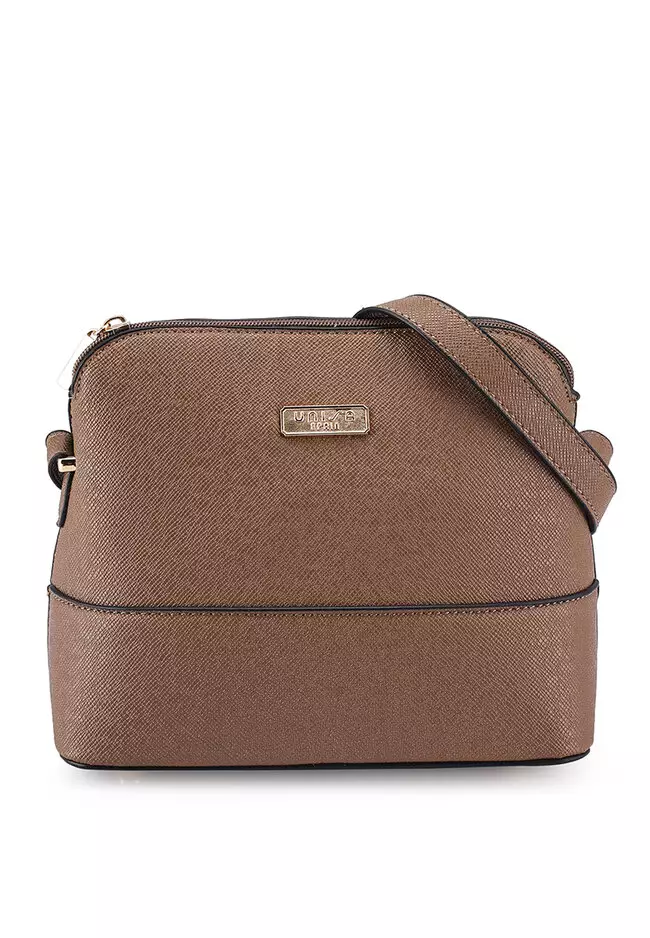 Saffiano Texture Shell Mini Sling Bag