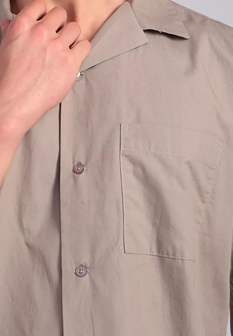 Kemeja Kerah Terbuka Lengan Pendek E051P05