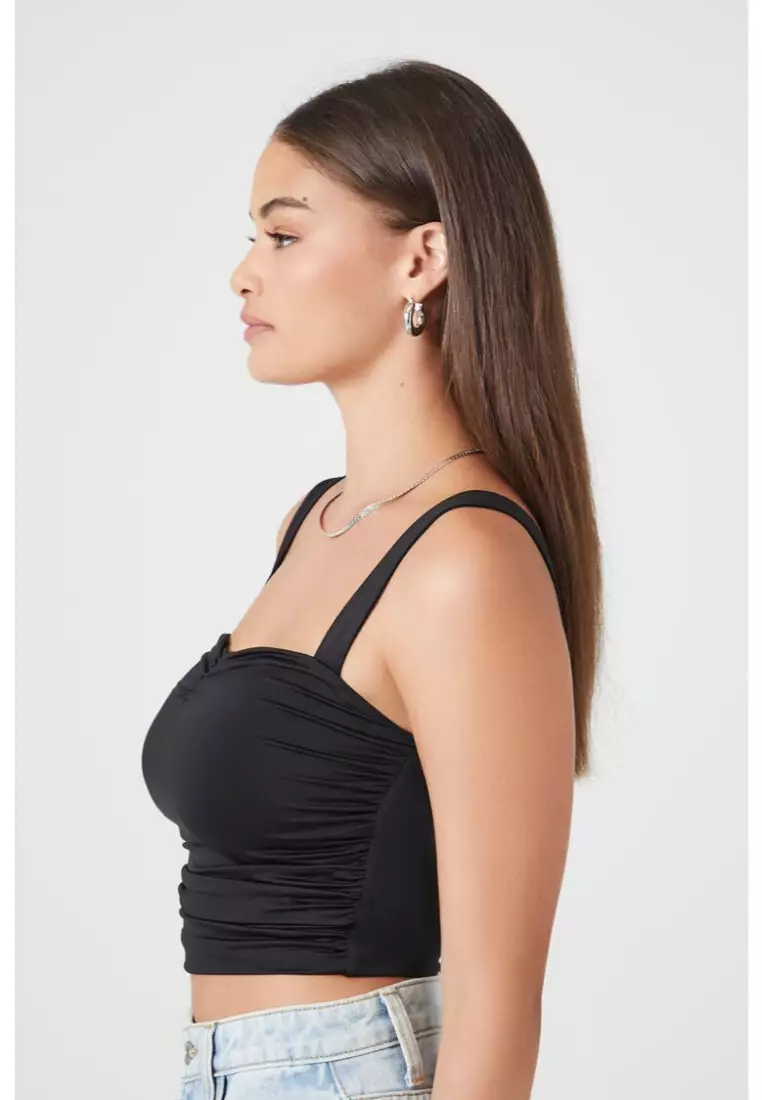 Buy FOREVER 21 Sweetheart Crop Top 2024 Online ZALORA Philippines