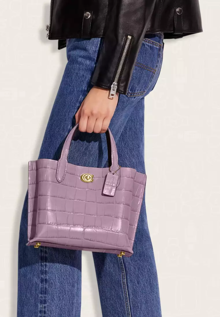Coach Willow Tote Bag 24 Ice Purple