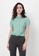 Nicole Exclusives green Nicole Exclusives Women Basic Collar Short Sleeve Blouse 9AE11AA4D1A454GS_1
