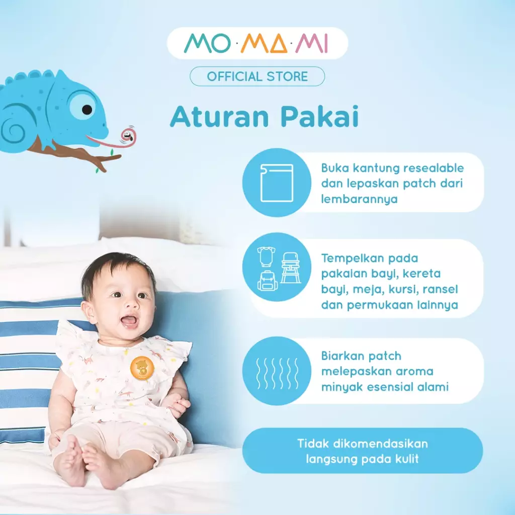Momami Citronella Mosquito Shield Anti-Repellent Patch - Sticker Anti Nyamuk Anak Bayi