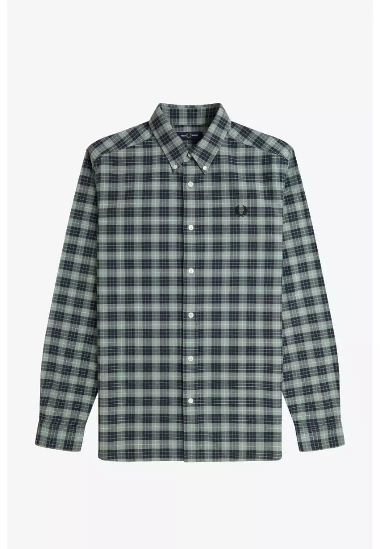 Buy Fred Perry Fred Perry M1743 Tartan Oxford Shirt (Bayleaf) 2026