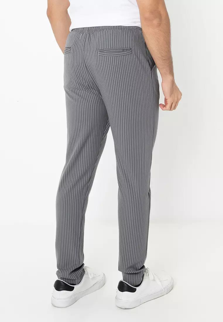 Pinstripe Seam Detail Pants