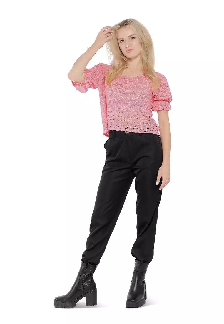 Pink Classic Short-Sleeved Top