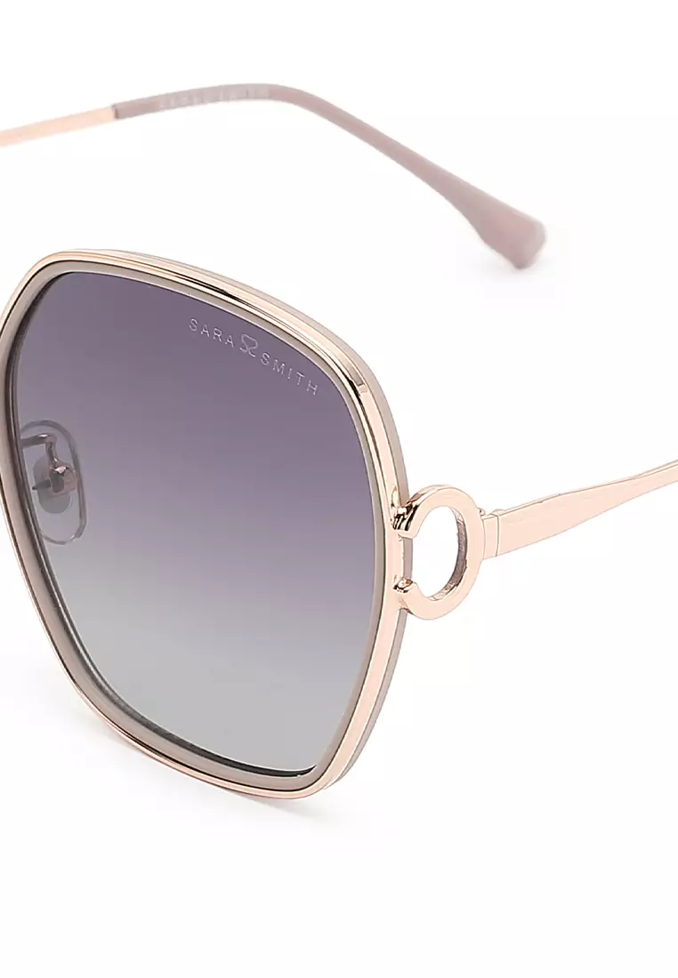 Unisex Fashion Sunglasses (Kacamata Hitam) - Ungu / Abu-Abu