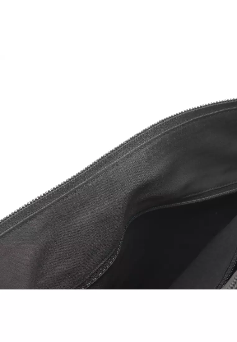 Pre-Loved Gucci GG nylon one shoulder bag Nylon leather black