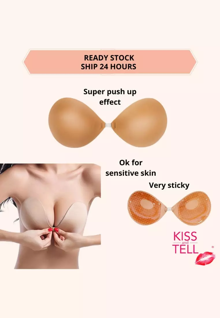 Buy Kiss & Tell Premium Thin Silicone Bra Nubra Seamless Invisible Reusable  Adhesive Stick on Wedding Bra 隐形聚拢胸胸貼 2024 Online