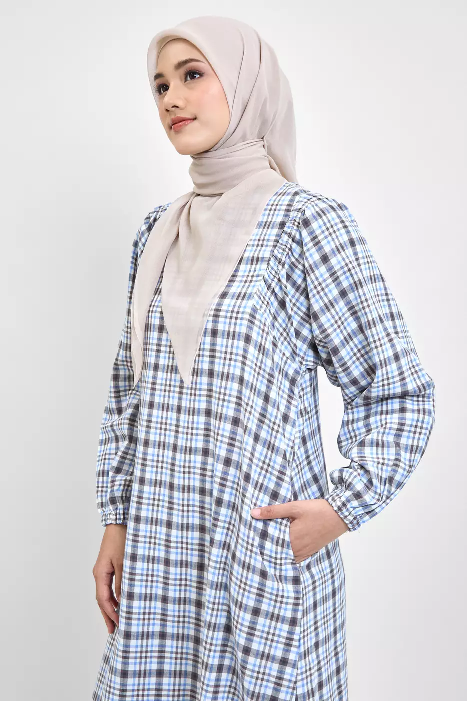 MFMW Embella Dress Gamis Multicolor Motif Kotak