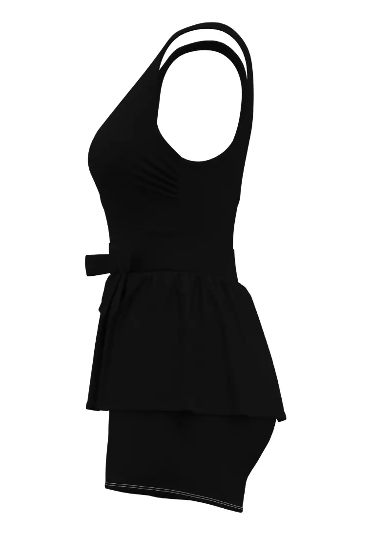 Solid Ribbon Tankini Set