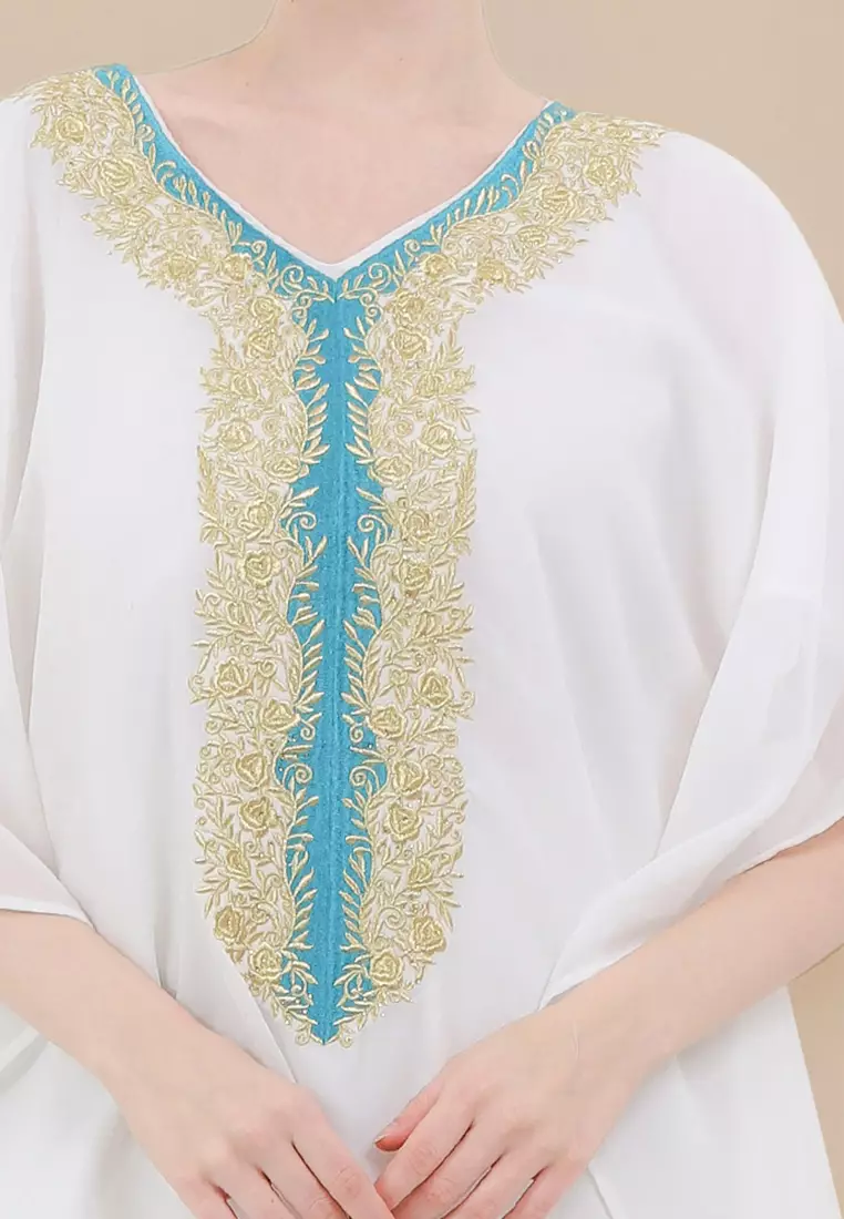 Chanira Festive Amira Kaftan-White
