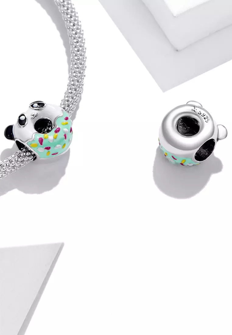 Solid 925 Sterling Silver Bear Panda Pandora Inspired Charm
