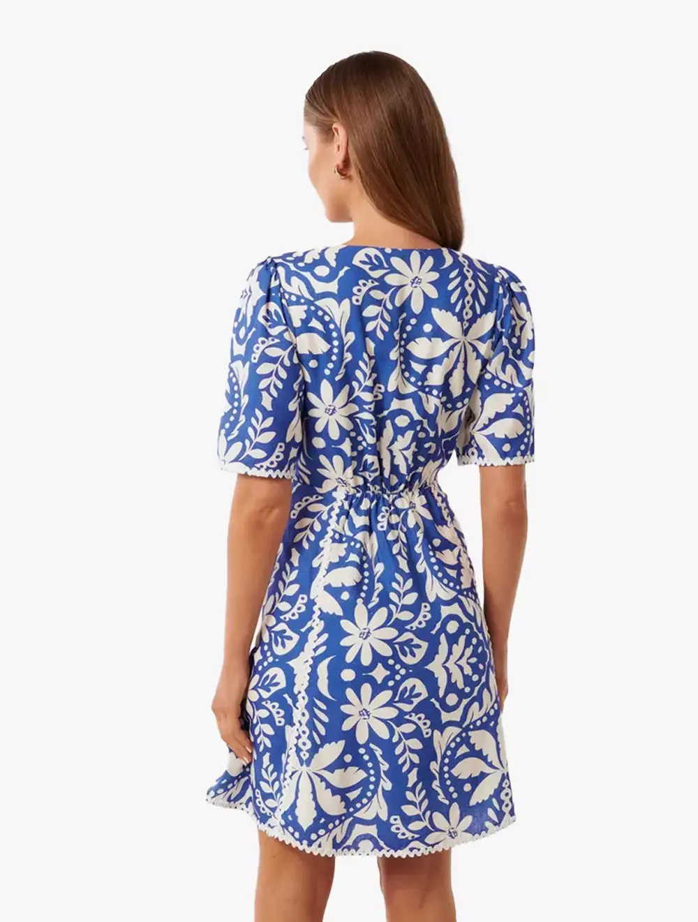Maria Printed Trim Mini Dress