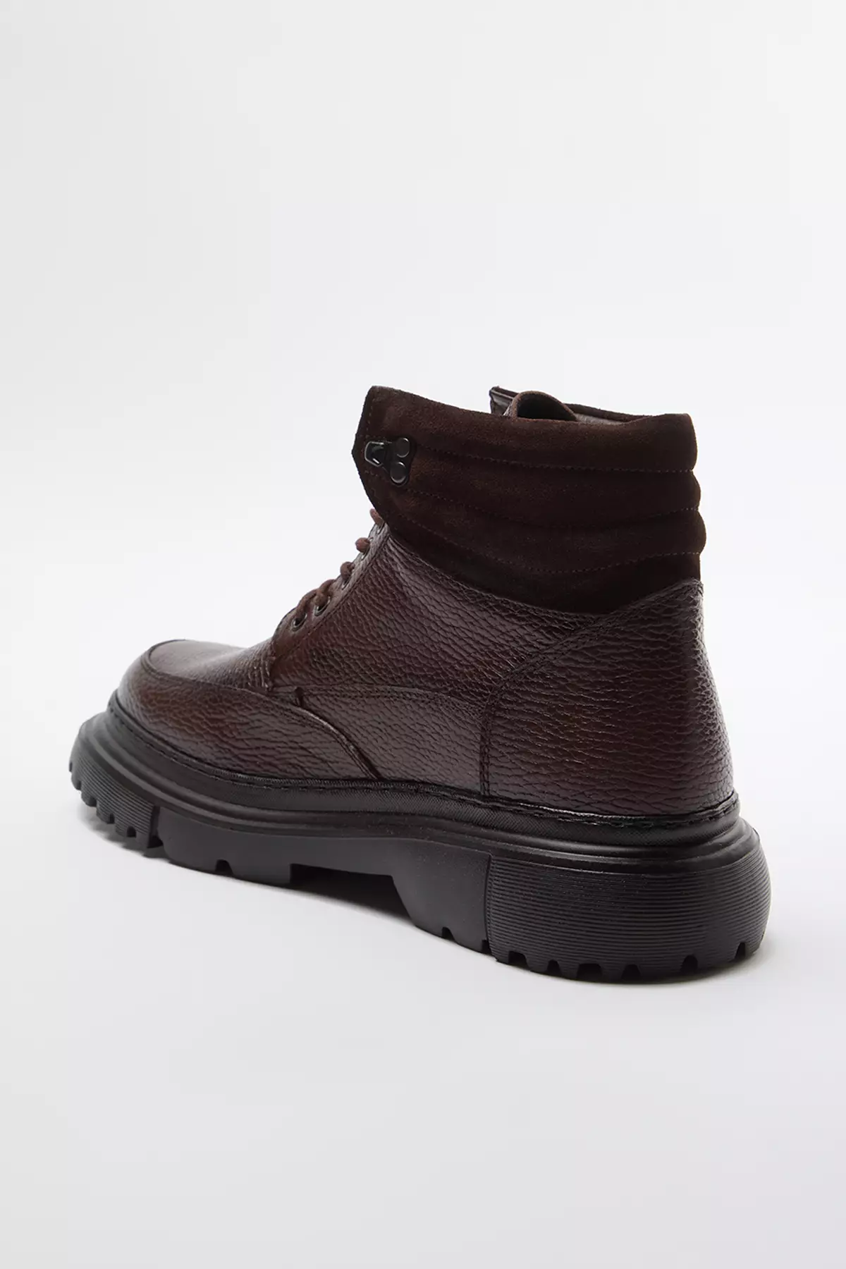 Brown Genuine Leather Lace-Up Men's Boots Takaw25Bo00037