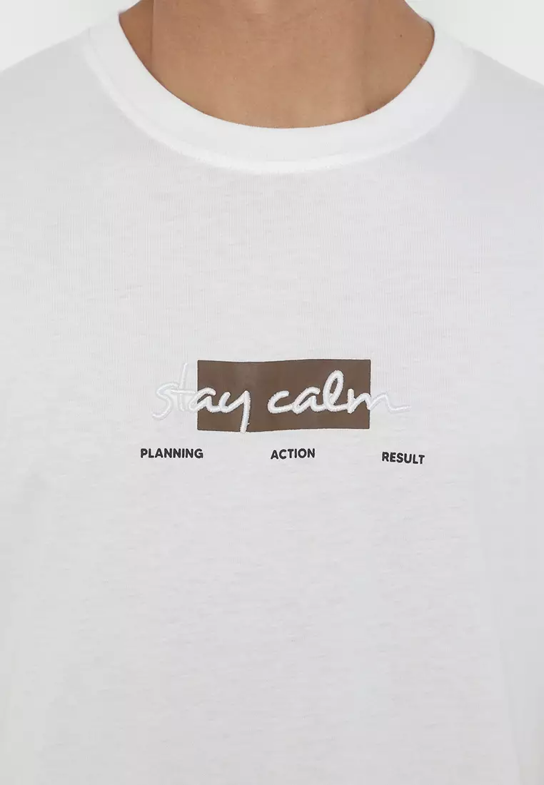 T-Shirt D&F Stay Calm Putih
