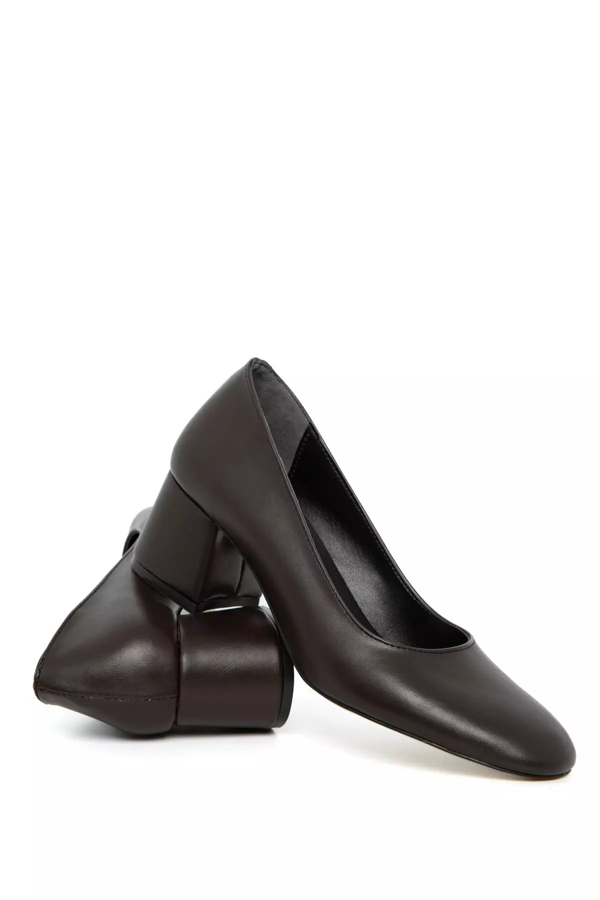 Brown Women'S Classic Heeled Shoes 20808