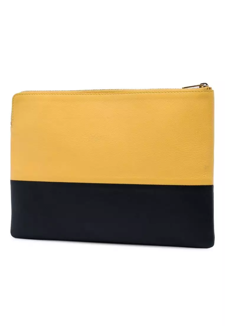 Pre-Loved Celine Bicolor Leather Solo Clutch