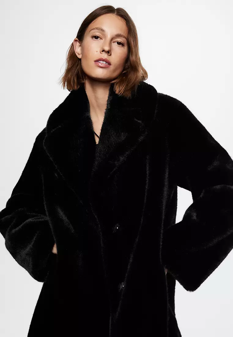Hollister oversized faux fur coat new arrivals