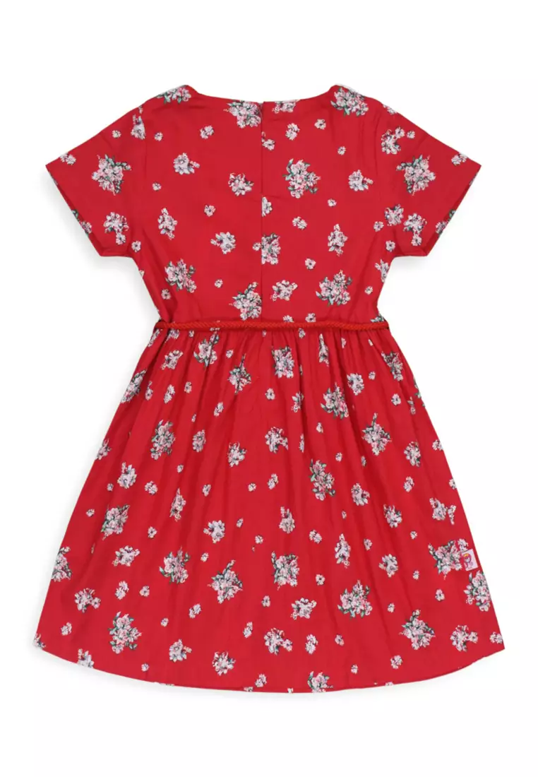 Mini Dress/ Dress Pendek Anak Red/ Rodeo Junior Girl Little Star