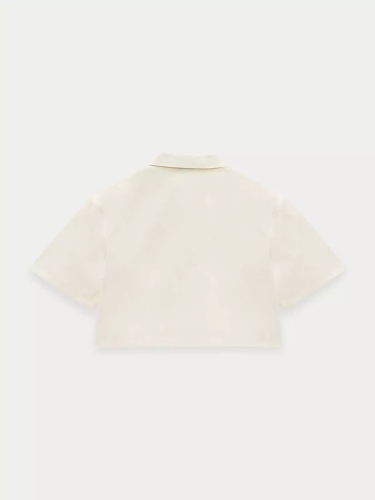 Striped Polo Top - Ivory