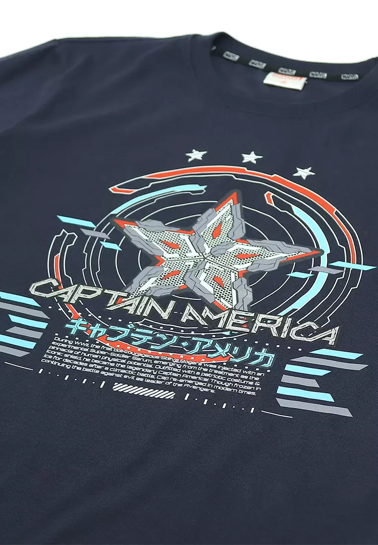 Licensed Mens Graphic T-Shirt "Captain America Japan"