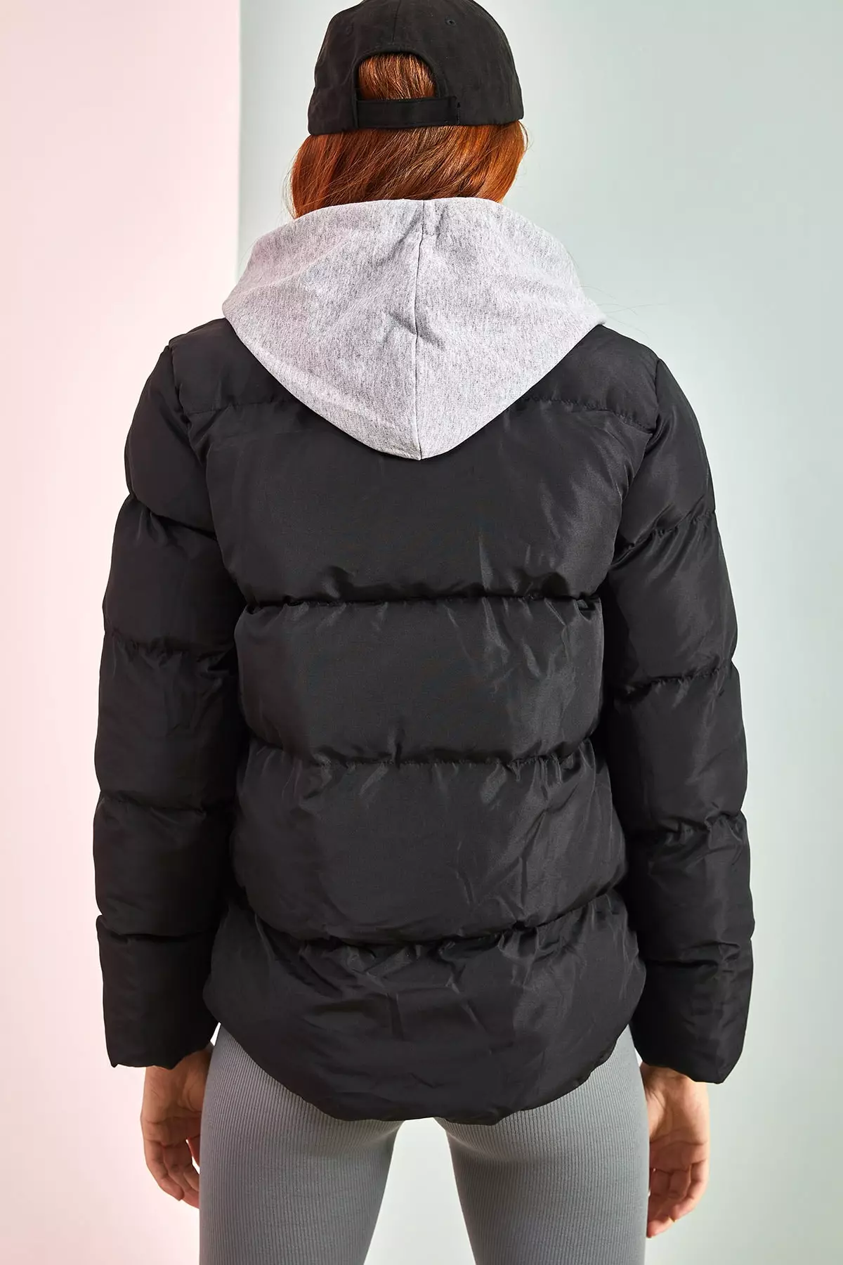 Women'S Gray Hooded Puffer Coat 2148 30301031
