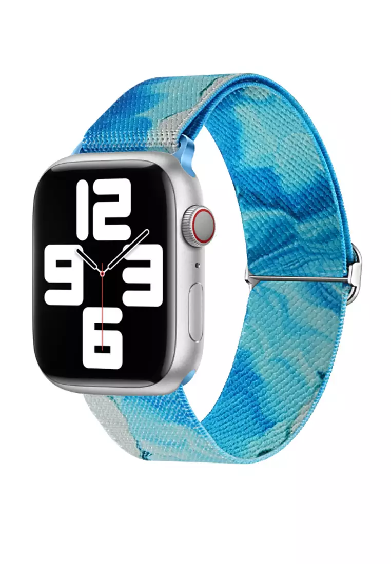 Buy Kings Collection Ocean Blue Printed Nylon Apple Watch Band