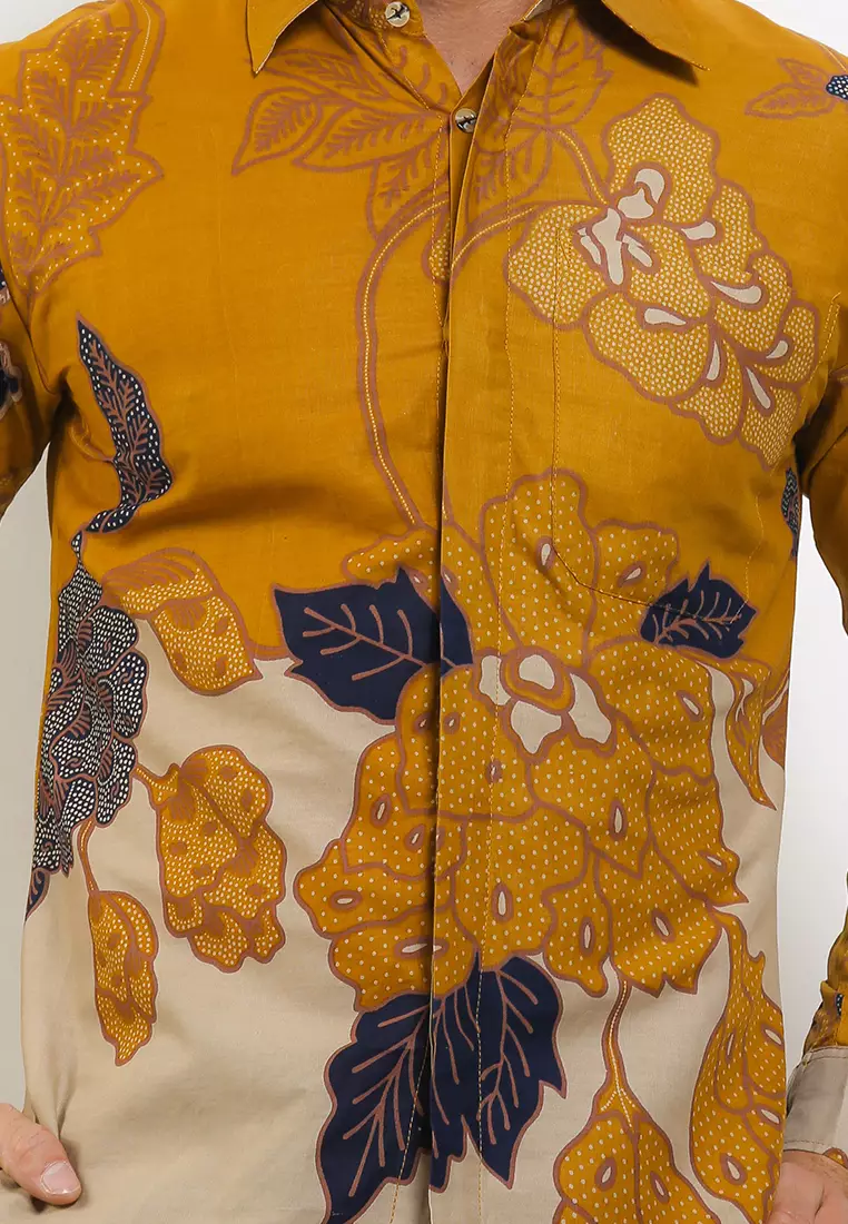Pradipta Kemeja Batik Exclusive Premium Pria Casual Modern Lengan Panjang