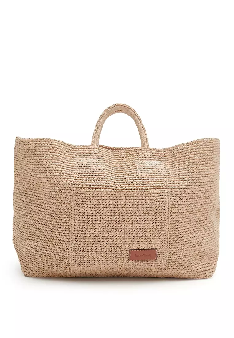 Buy & Other Stories Large Woven Straw Tote Bag Online ZALORA Malaysia