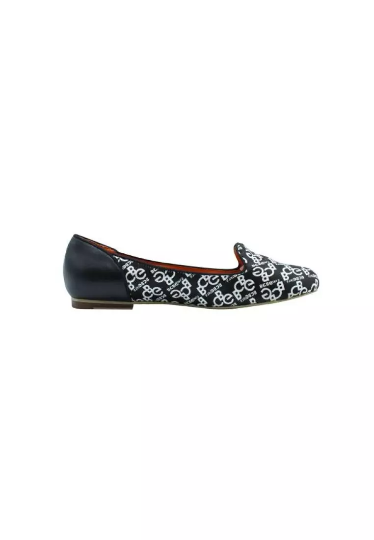 Designer black flats sales