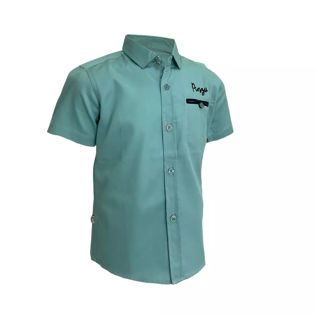 Pingu Kemeja Anak Laki Laki Polos Pendek Tosca D92200133F