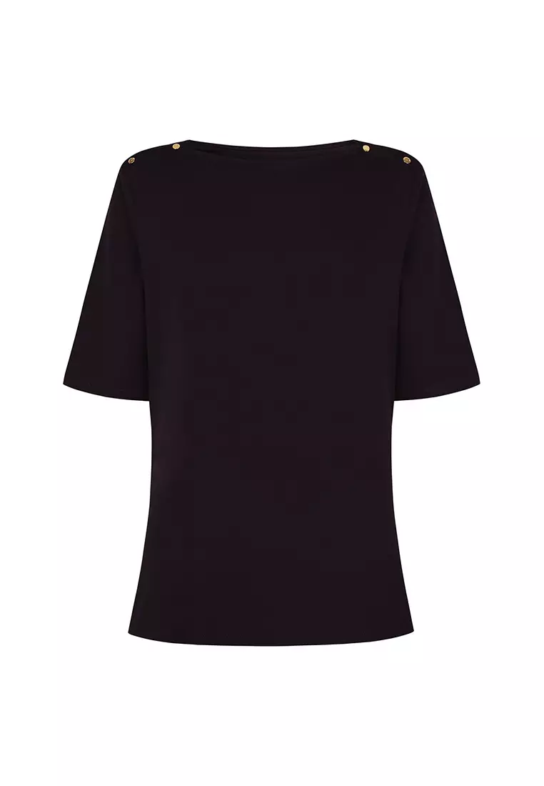 Basic Boat Neckline T-Shirt