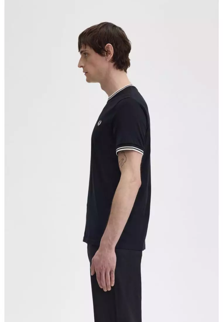 Fred Perry M1588 Twin Tipped T-Shirt (Black)