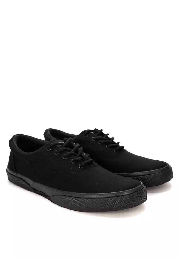 Black shop sperry sneakers