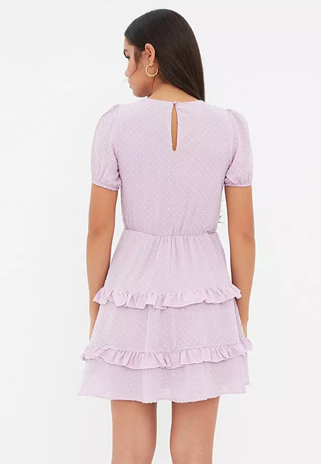 Purple on sale frill dress