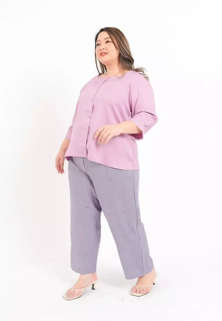 Plus Size Blouse Aubree Lilac