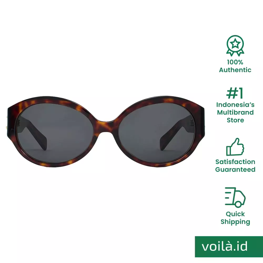 Jual CELINE Celine Triomphe 11 Sunglasses in Acetate Red Havana Original 2024 ZALORA Indonesia