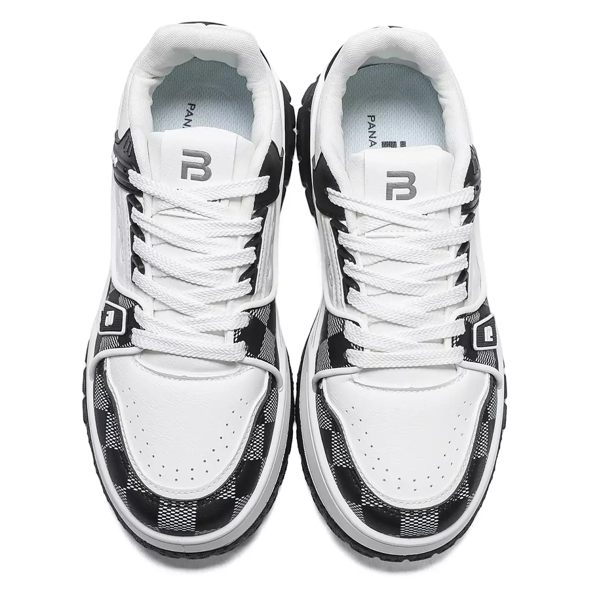 LURAD Sepatu Sneakers Cowok Motif Kotak Simple QNK803