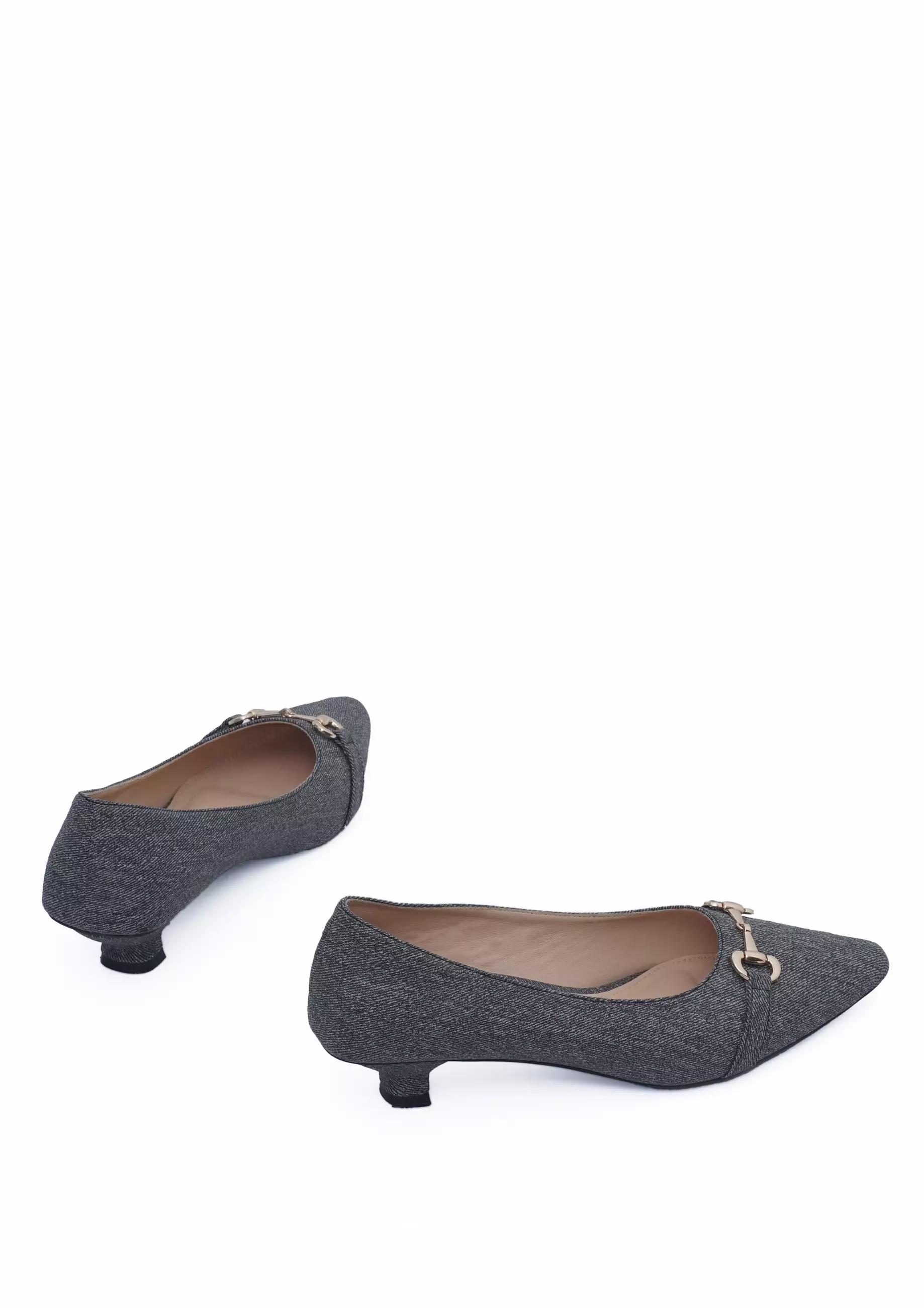 VIVI NICI - Marion Sepatu Wanita Hak 3 cm Grey Flannel