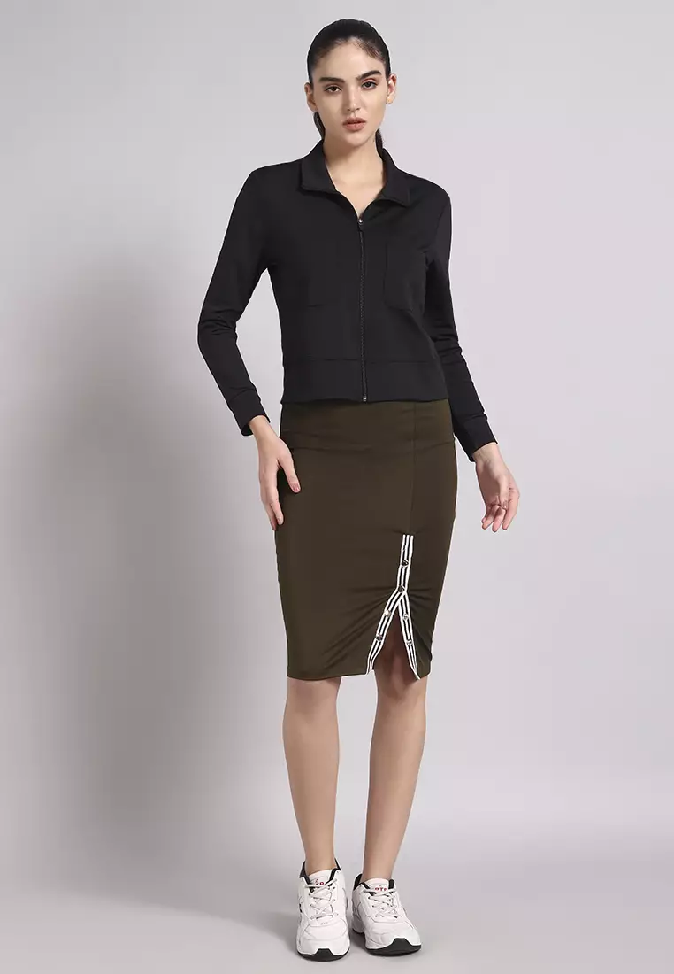 Women's Vertex Luxe Crop Performance Black Jacket