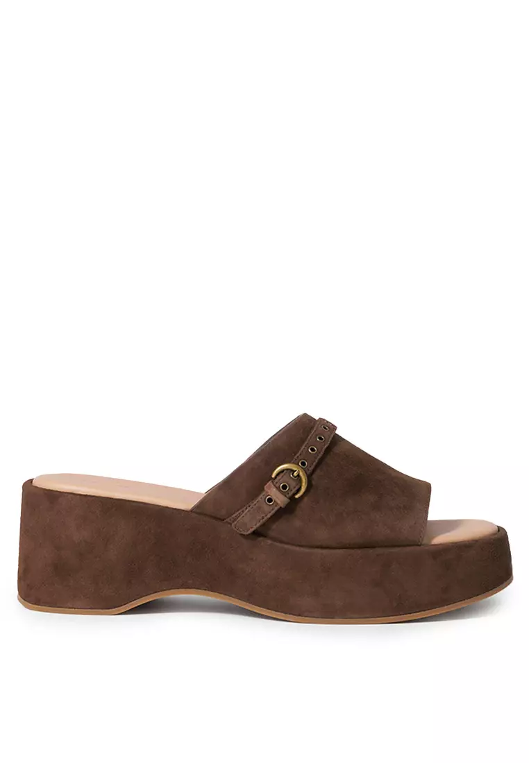 Suede Platform Mules