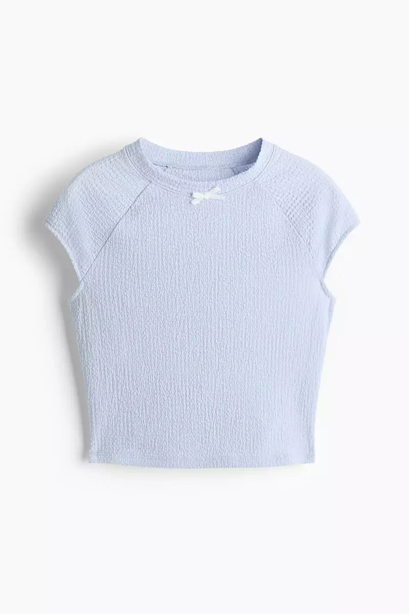 Textured jersey top