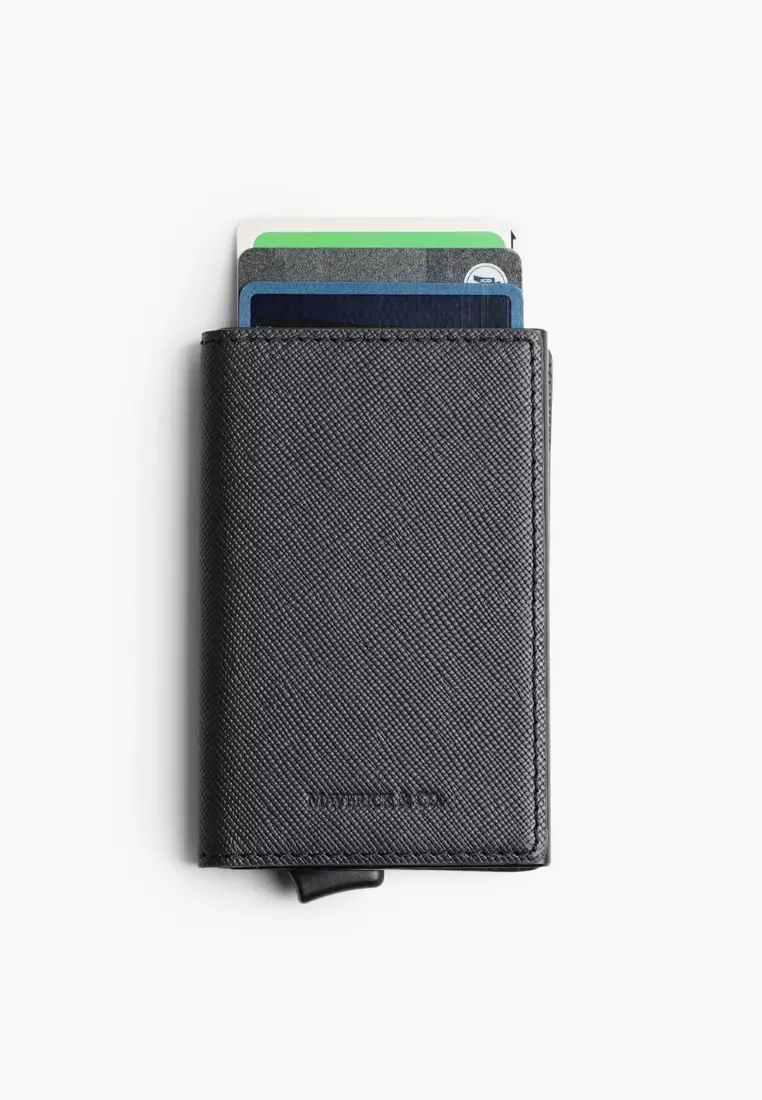 Maverick & Co. Manhattan Leather Pop-Up Wallet (Black)